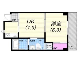 ヒルサイド北名次【3階】の間取り