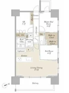 ライトテラス新宿御苑【8階】の間取り