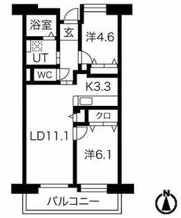 アクティ目黒駅前1号棟【5階】の間取り