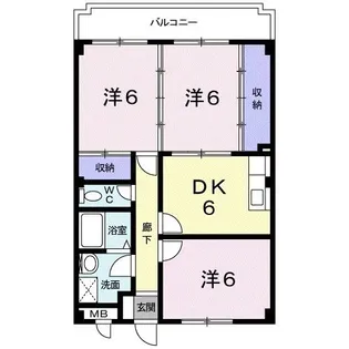 エステート光【3階】の間取り