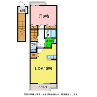 徳島県阿南市富岡町あ石【アパート】の間取り