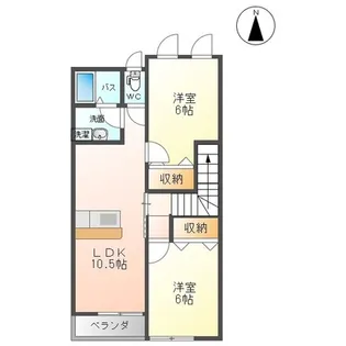 リバード酒井原【2階】の間取り