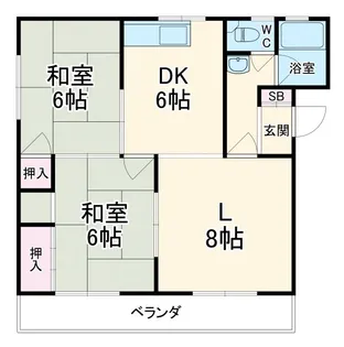コーポプレリュード【2階】の間取り