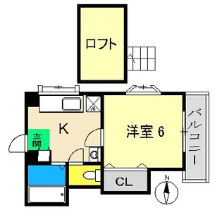 岩崎ハイツII【3階】の間取り
