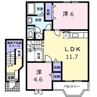 フォンターナ サノB【2階】の間取り