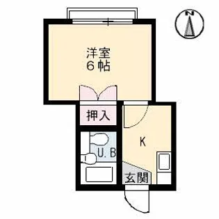 コンパクトハイツ【1階】の間取り