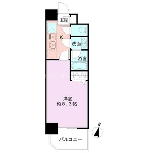 1Kの間取り画像