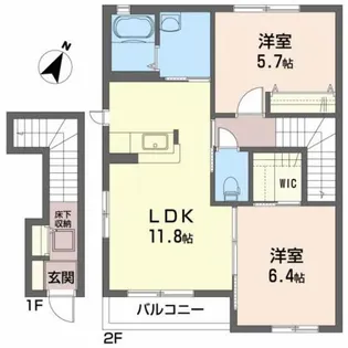 グレースコート【2階】の間取り
