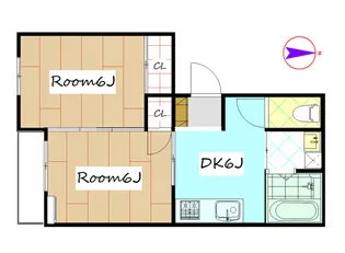 メゾンアムールI【2階】の間取り