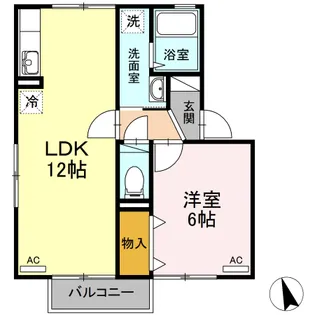 宮城県岩沼市栄町2【アパート】の間取り