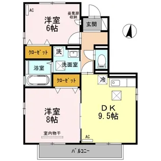 フローレンス市原【1階】の間取り