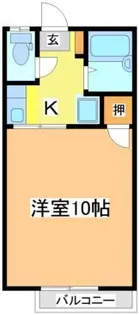 ひらふじハイツ【2階】の間取り