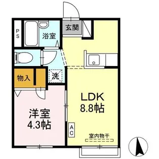 スイートハウス小石田 B【2階】の間取り