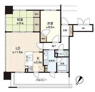 千田町アインスタワー【8階】の間取り