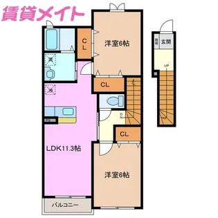 フィニートII【2階】の間取り