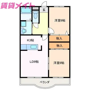 ファミーユレイ【3階】の間取り