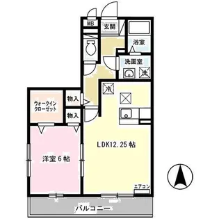 サンテ・レザンジュ B棟【1階】の間取り