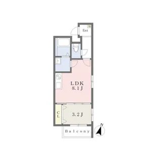 MOVE八田WEST【2階】の間取り