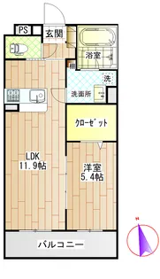 Lusora Osato【1階】の間取り
