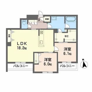徳島県徳島市安宅1【マンション】の間取り