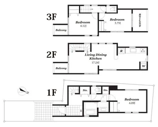 東京都目黒区柿の木坂1【一戸建】の間取り