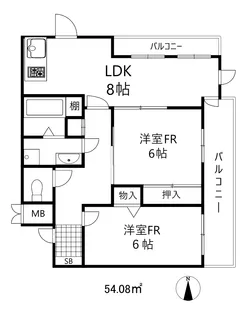 グランディア篠原【3階】の間取り