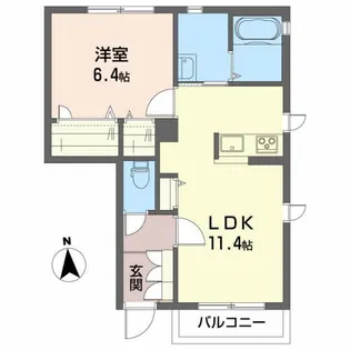 シャーメゾン 西殿【1階】の間取り