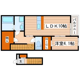 1LDKの間取り画像