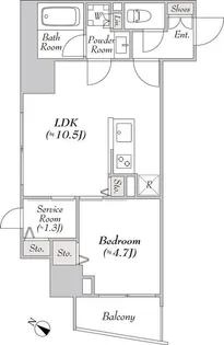 LUMIEC KITASHINAGAWA【7階】の間取り