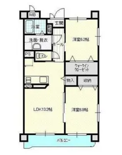 ハッピーフライト【2階】の間取り