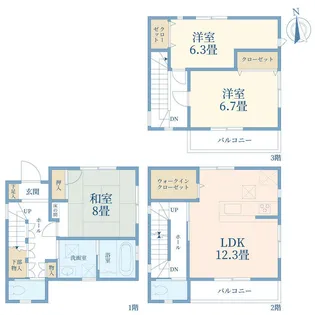 埼玉県川口市芝富士1【一戸建】の間取り