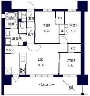 千葉県千葉市中央区問屋町【マンション】の間取り