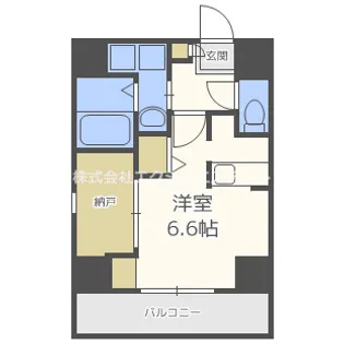 1DKの間取り画像