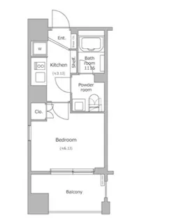 東京都新宿区市谷本村町【マンション】の間取り