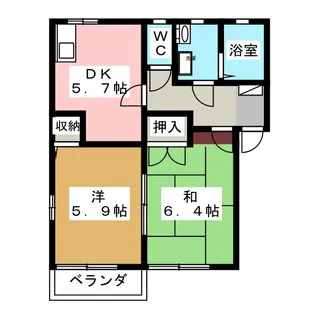 フレグランスよこやま【2階】の間取り