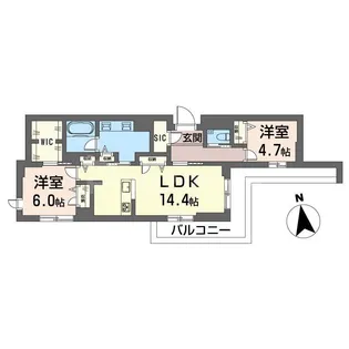 セントリビエ江北【2階】の間取り