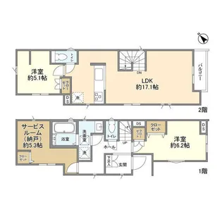千葉県柏市豊上町【一戸建】の間取り