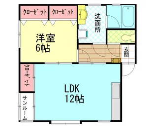 ポルカドットハイツB【2階】の間取り