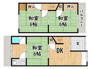 大阪府東大阪市中鴻池町2【一戸建】の間取り