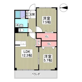 ベルフロースト【3階】の間取り