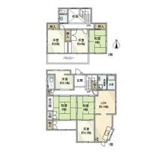 愛知県名古屋市名東区極楽2【一戸建】の間取り