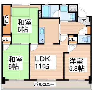 コーポ・ウィスタリアII【4階】の間取り