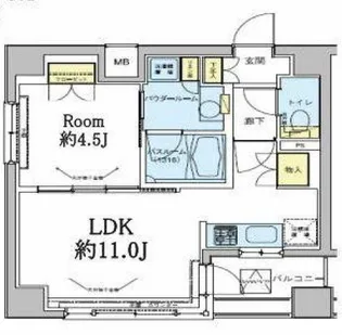 ドゥーエ五反田【2階】の間取り