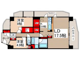 ビーシティ ベイウィング棟【11階】の間取り