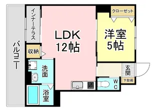 福岡県北九州市小倉北区熊谷2【アパート】の間取り