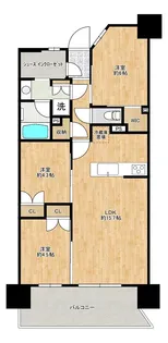 レーベン川口元郷Sta.Front【3階】の間取り