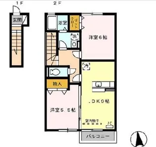 サンライズヒルズ C棟【2階】の間取り