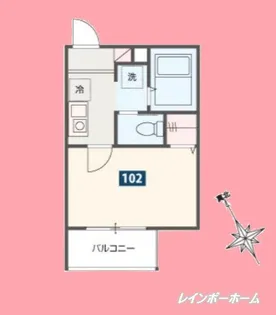 ゴールデンハウス平井【1階】の間取り