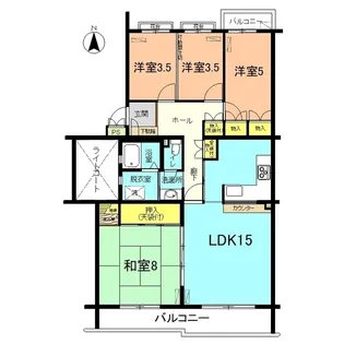 サンビーチ2号棟【2階】の間取り