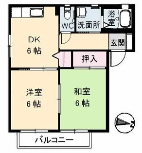 クレール五日市駅前 E棟【2階】の間取り